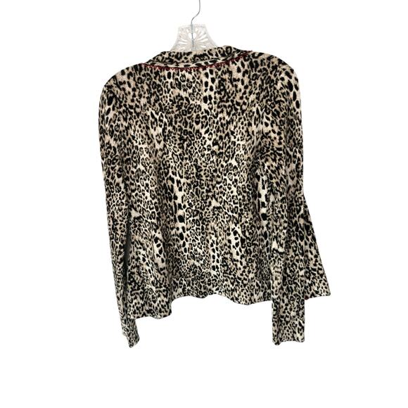 Marc Cain Cheetah Print Casual Stretch Long Sleeve Open Front Cardigan Size 2 - Picture 11 of 13